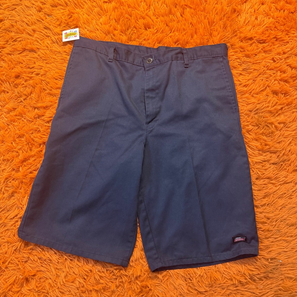 Genuine Dickies Mens Navy Blue Flat Front Work Shorts GR628DN Size 38